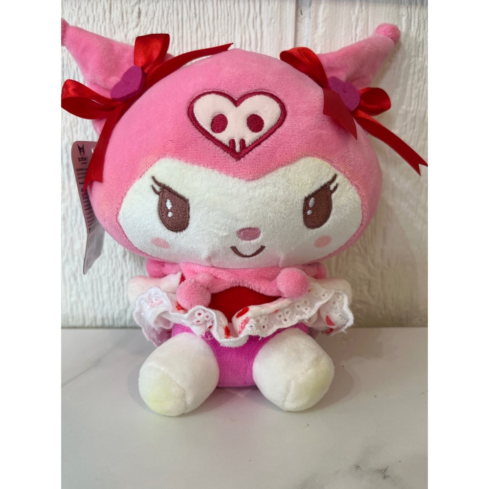 Sanrio Kuromi Plush Pink Heart Skirt Ruffle Bows 6 Series 2